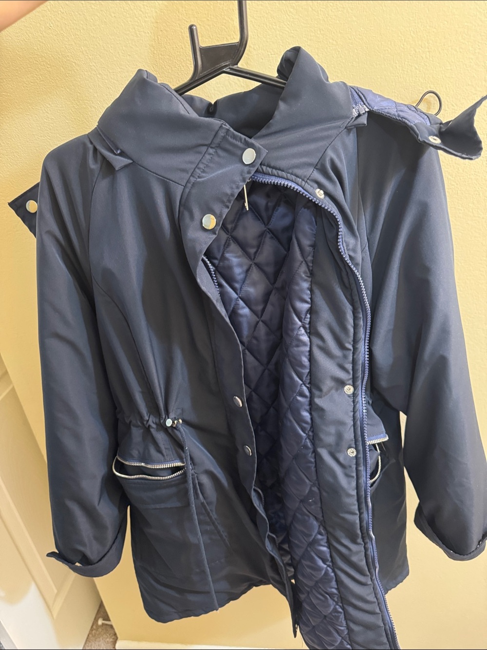 Navy Quilted Lined Women’s Jacket
